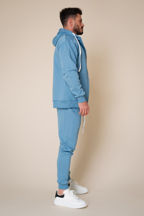 Set Rock hoodie with zip and tapered pants Storm Blue [2]