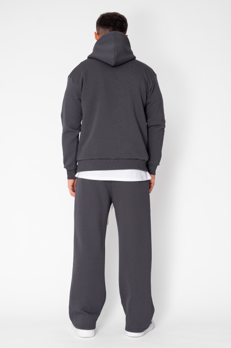 Street Winter sweatshirt and straight pants set Grey Anthracite [6]