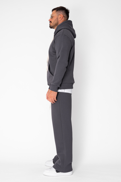 Street Winter sweatshirt and straight pants set Grey Anthracite [5]