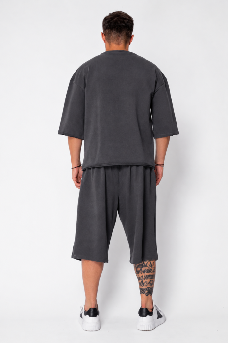 Set Summer Flex Oversized T-Shirt and Short Baggy Pants Grey Anthracite [3]