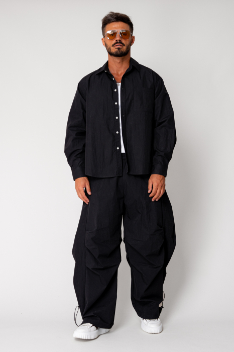 Set Super Oversized Shirt and Long Pants Black [2]