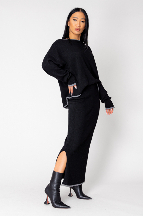 Sylvie Set Sweater and Skirt wool and cashmere Black [2]