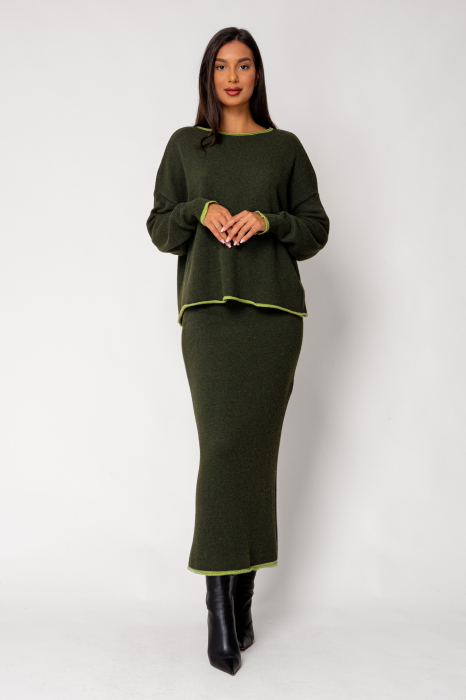 Sylvie Set Sweater and Skirt wool and cashmere Green [2]