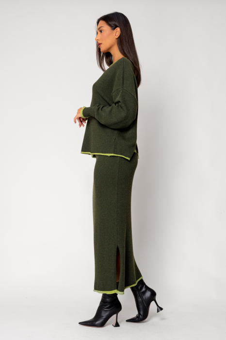 Sylvie Set Sweater and Skirt wool and cashmere Green [3]