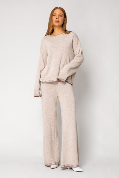 Beige wool and cashmere mix Talline set [1]