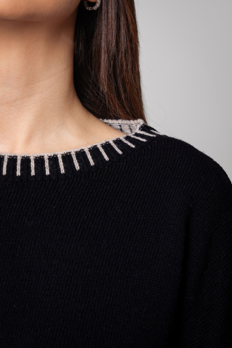 Black wool and cashmere mix Talline set [4]
