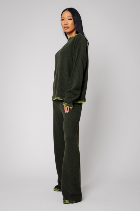 Green wool and cashmere mix Talline set [2]