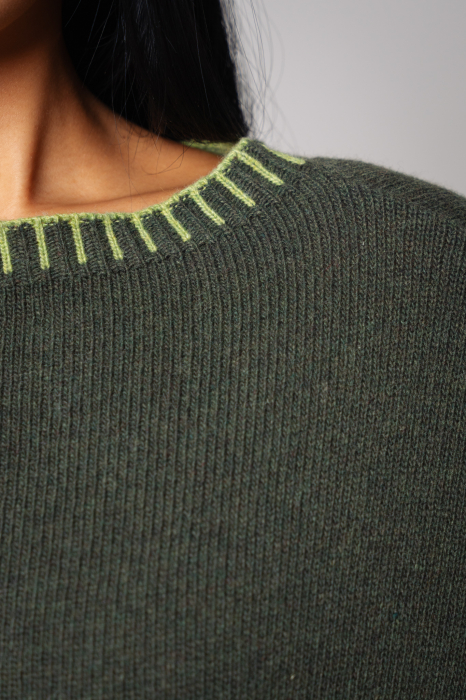 Green wool and cashmere mix Talline set [4]