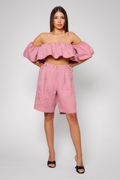 Set Top si Pantalon scurt din 100% IN Rose Quartz [2]