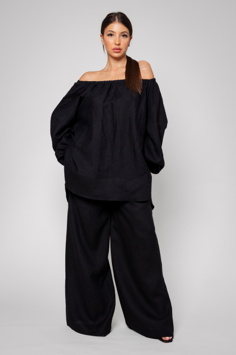 Set Bluza si Pantalon lung din 100% IN Black [7]