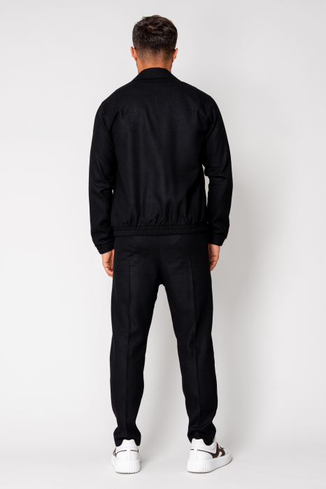 Set Toscano Jacheta cu fermoar si pantalon lung Black [4]