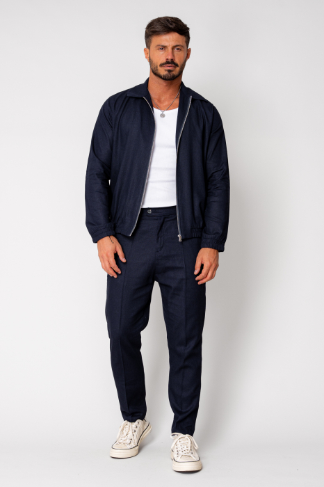 Set Toscano Jacheta cu fermoar si pantalon lung Navy [3]
