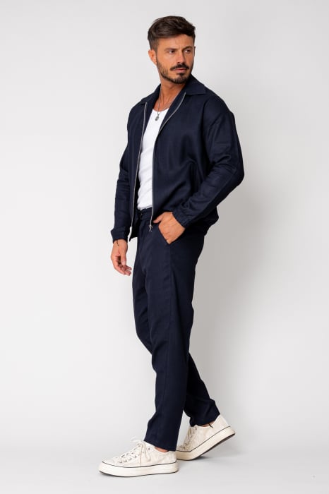 Set Toscano Jacheta cu fermoar si pantalon lung Navy [4]