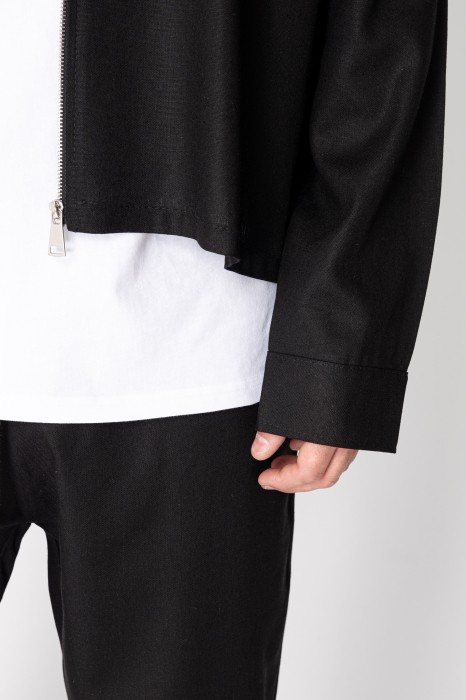 Set Oversized Toscano Zippered Jacket and Long Trousers Black [5]