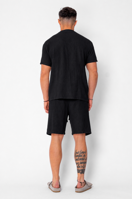 Set Tricotat Tricou si Pantaloni scurti Black [3]