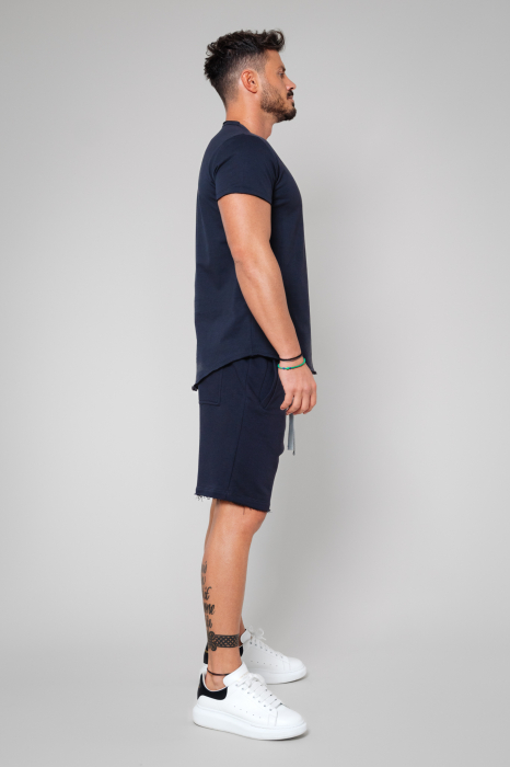 Set Tricou Barbati Asymetric si Pantalon scurt Grey Anthracite [2]