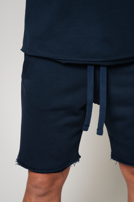 Set Tricou Barbati Asymetric si Pantalon scurt Navy [4]