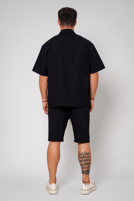 Set Camasa Oversized si Pantalon scurt Black [3]