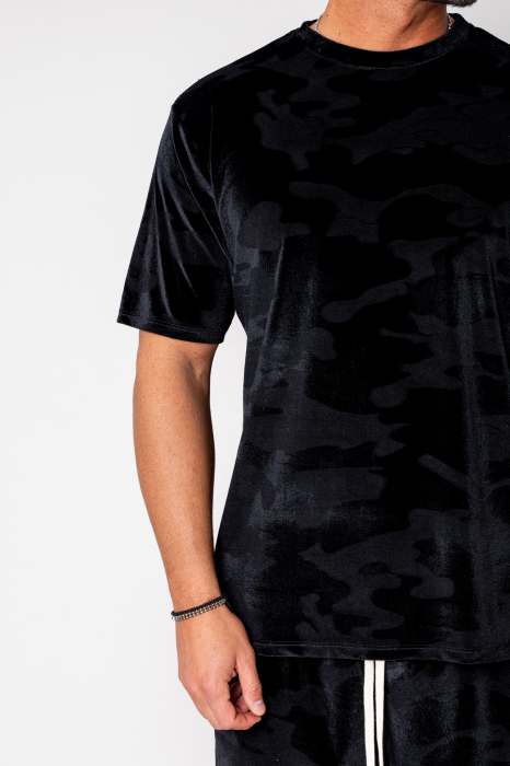 Set Velvet tricou si pantalon scurt Black [5]