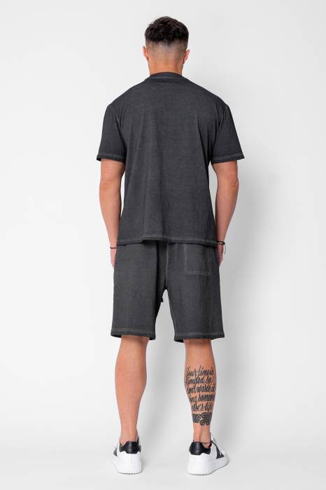 Set Urban pre-wash t-shirt and shorts Black [4]