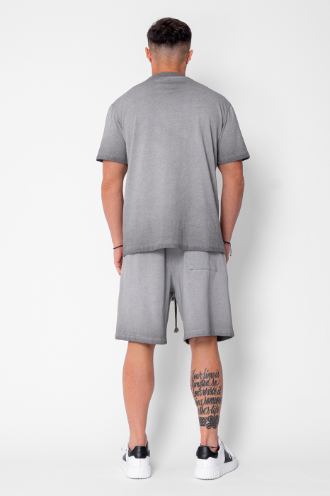 Set Urban pre-wash t-shirt and shorts Grey [4]