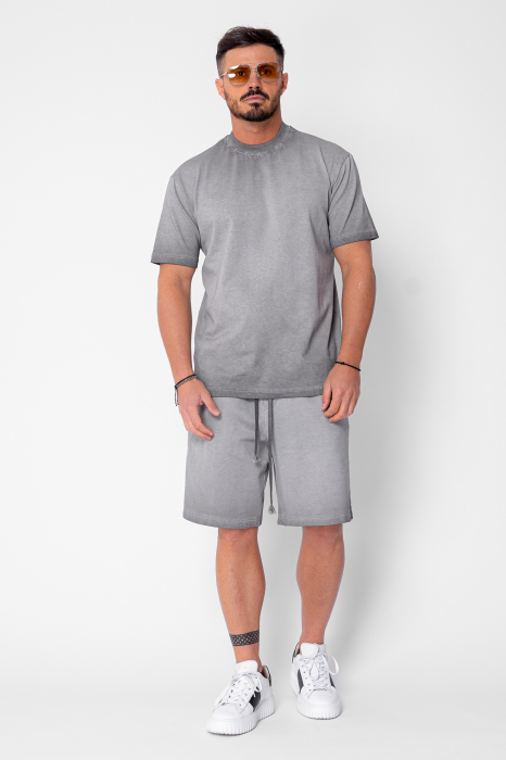 Set Urban pre-wash t-shirt and shorts Grey [2]