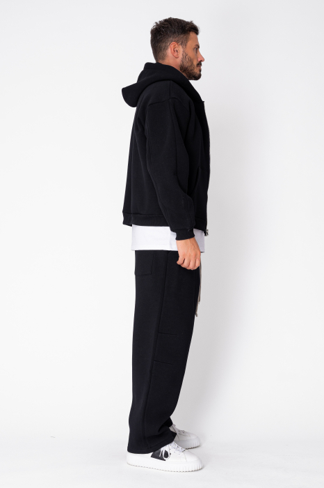 Set Urban Winter hanorac cu fermoar si pantalon Balloon Black [2]