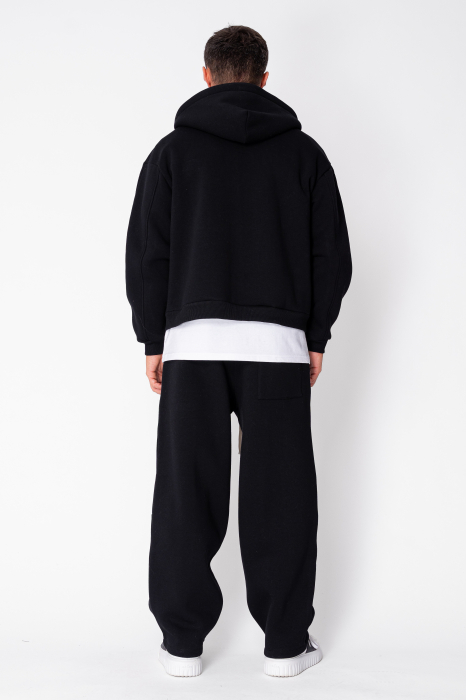 Set Urban Winter hanorac cu fermoar si pantalon Balloon Black [3]