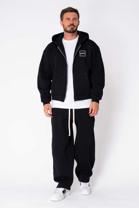 Set Urban Winter hanorac cu fermoar si pantalon Balloon Black