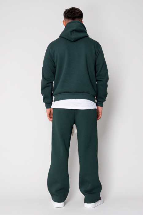 Set Urban Winter hanorac si pantalon drept Bottle Green [4]