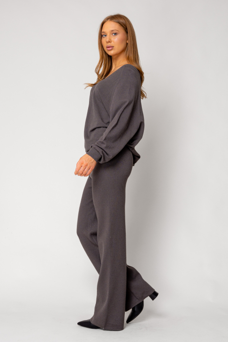 Gray Anthracite Sweater and Long Pants Set [3]