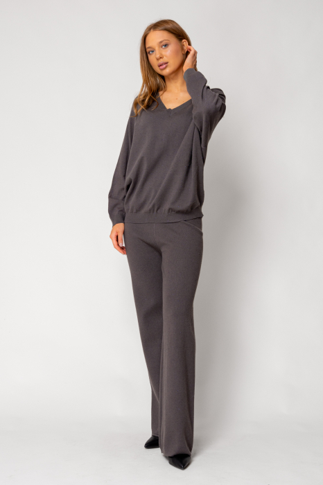 Gray Anthracite Sweater and Long Pants Set [2]