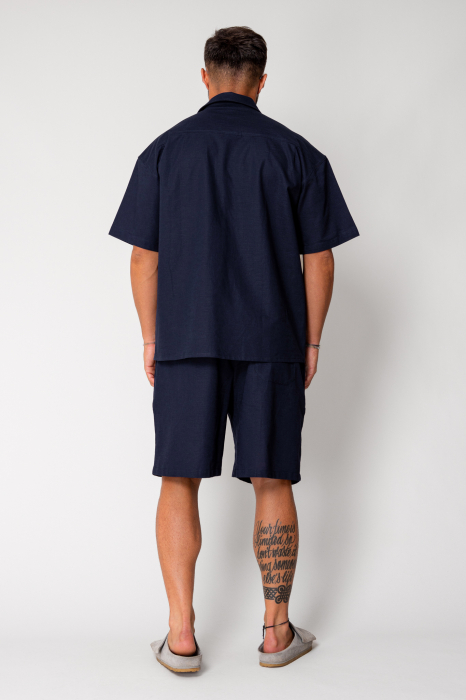 Set Vento camasa si pantalon scurt Navy [4]