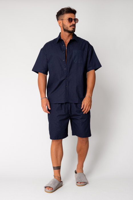 Set Vento camasa si pantalon scurt Navy [2]