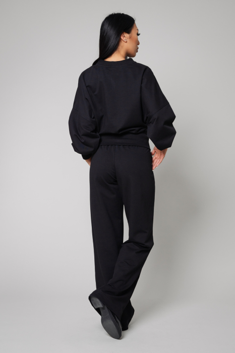 Set Volla bluza cu fermoar si pantalon lung Black [3]