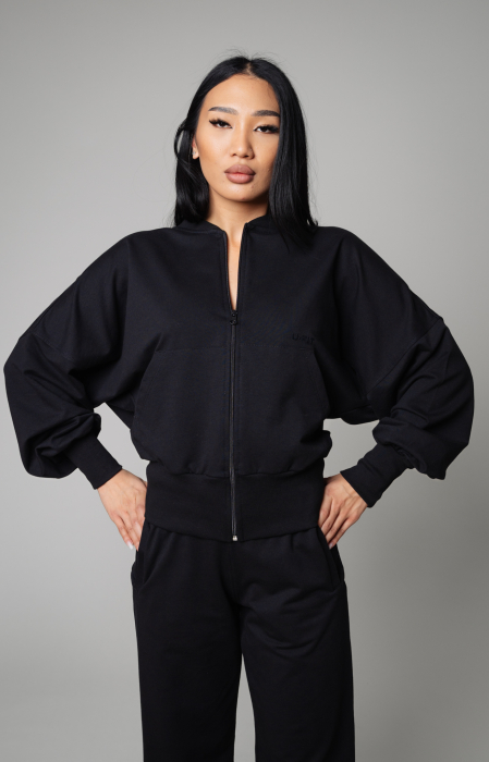Set Volla bluza cu fermoar si pantalon lung Black [4]