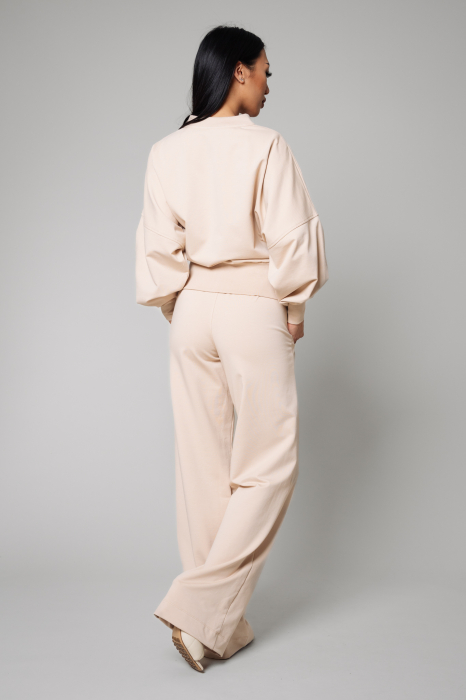 Set Volla blouse with zipp and long pants Light Beige [3]