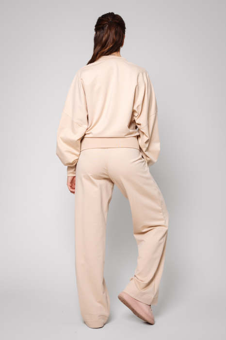 Set Volla blouse with zip and long pants Light Beige [3]