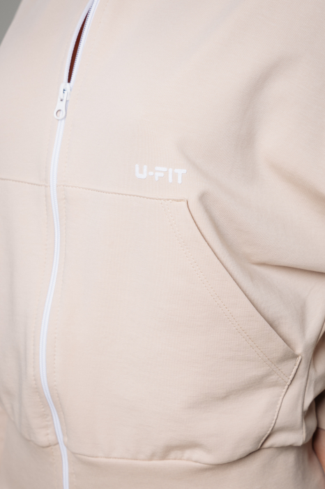Set Volla blouse with zipp and long pants Light Beige [5]