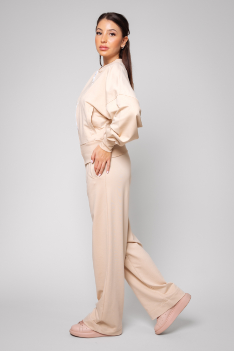 Set Volla blouse with zip and long pants Light Beige [2]