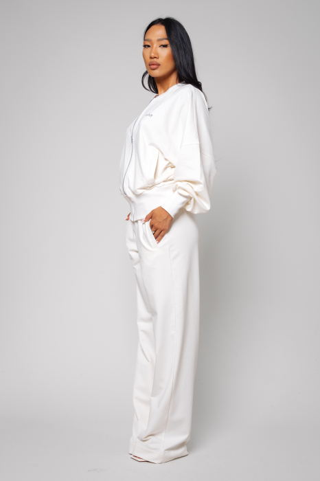 Set Volla bluza cu fermoar si pantalon lung Off White [2]