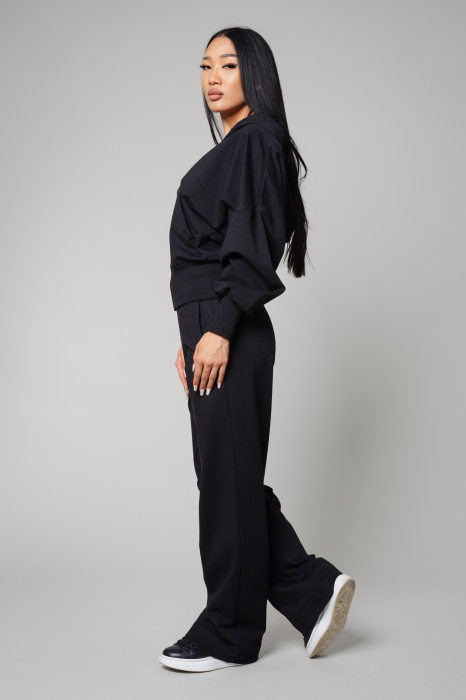 Set Volla hoodie with zipp and long pants Black [3]