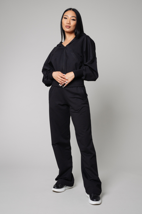 Set Volla hoodie with zipp and long pants Black [2]