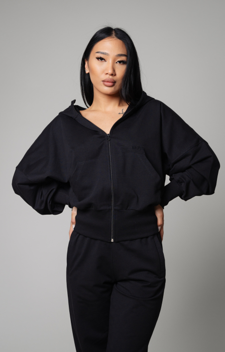 Set Volla hoodie with zipp and long pants Black [5]
