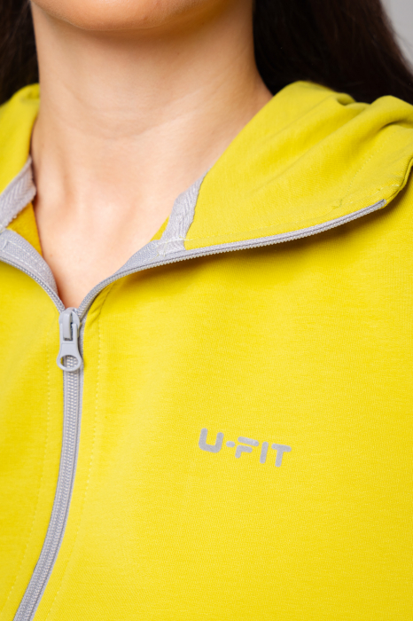 Set Volla hanorac cu fermoar si pantalon lung Lime Green [4]