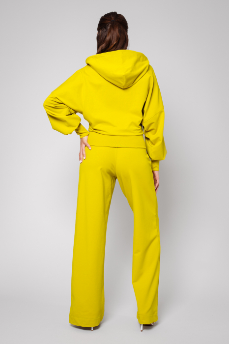 Set Volla hanorac cu fermoar si pantalon lung Lime Green [3]