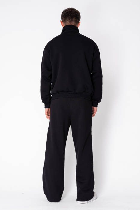 Set Winter bluza cu fermoar la guler si pantalon Balloon Black [4]