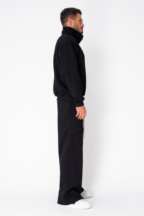 Set Winter bluza cu fermoar la guler si pantalon Balloon Black [3]