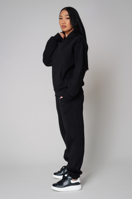 Set Winter Easy hanorac si pantalon Oversized Black [2]