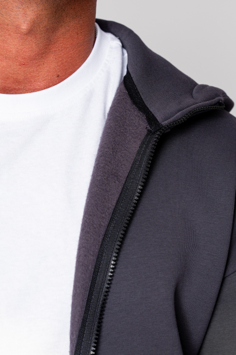 Set Winter hanorac cu fermoar si pantalon  Grey Anthracite [5]